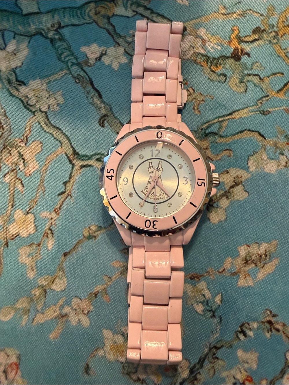 Cabi Pink Enamel Dress Motif Women’s Watch